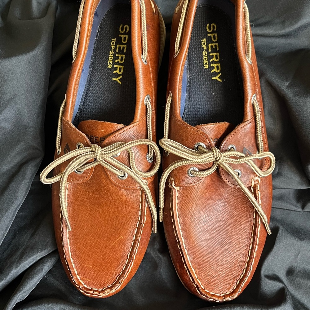 Sperry Men's Brown Leather Boat Shoes Size 11